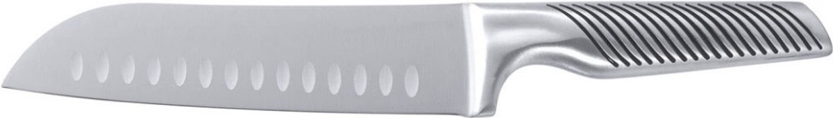 Cookinglife Santokumes - Chef's Essential - Allround Keukenmes - Santoku Knife - RVS Zilver - Vaatwasserbestendig 33 cm