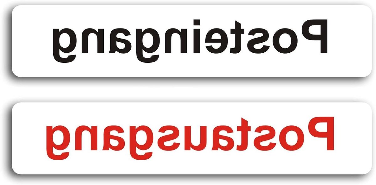Poststicker - Adhesief Label - Postaanduiding - UV-beschermend Laminaat - 20x5cm - Bedrukt
