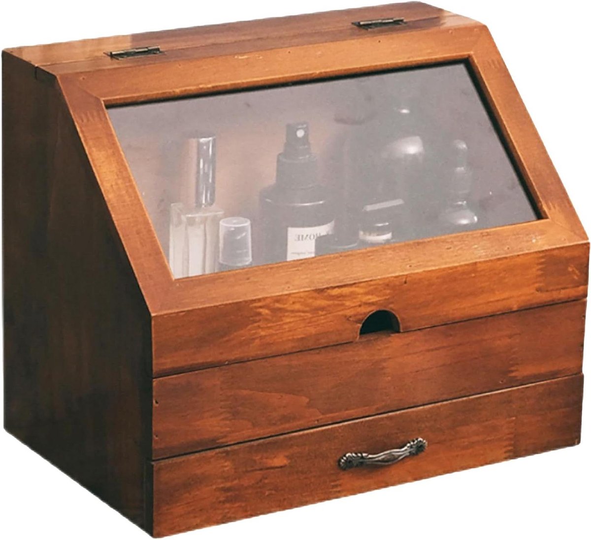 Bureau Organizer - Opbergkast Hout - Bureau Opruimen - Gemonteerd Geleverd - Mahonie Bruin
