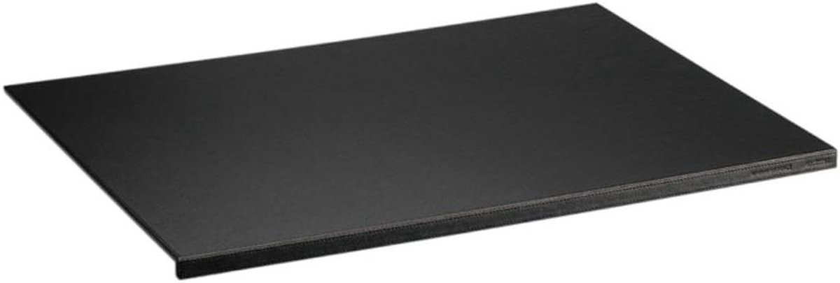 Bureaumat Leer - Schrijfoppervlak - Comfortabel Werken - L-vormige Stop - 60x45 cm - Zwart