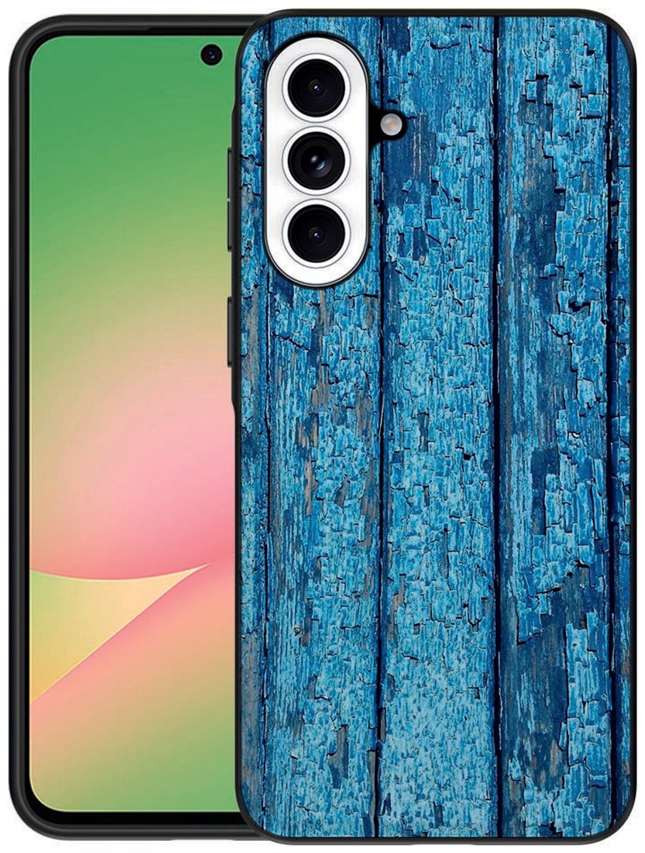 Wood Blue TPU Hoesje Samsung Galaxy A57