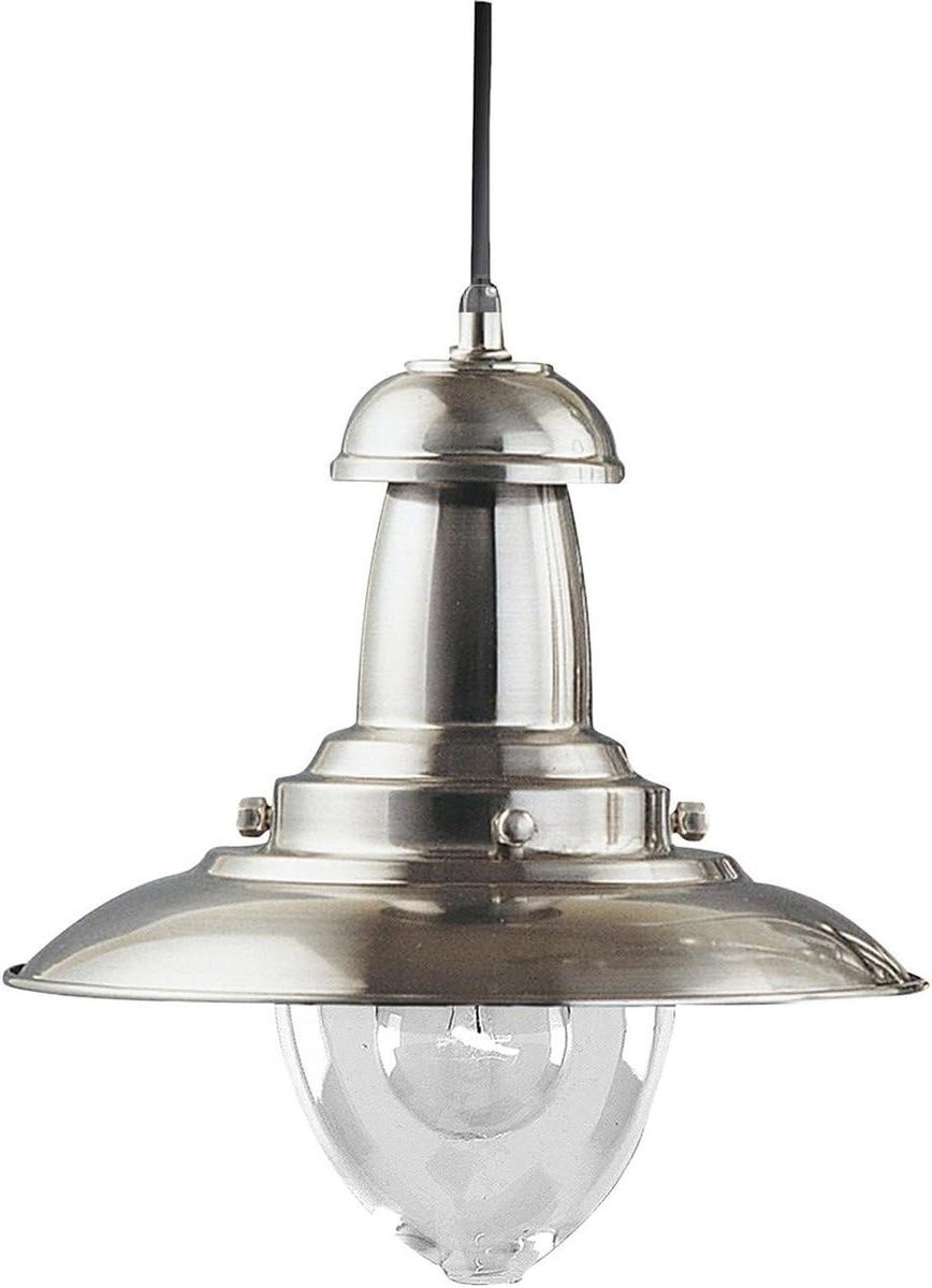 Fischer Lantaarn - Buitenlamp - Terras Verlichting - Gesatineerd Zilver - 32cm Diameter