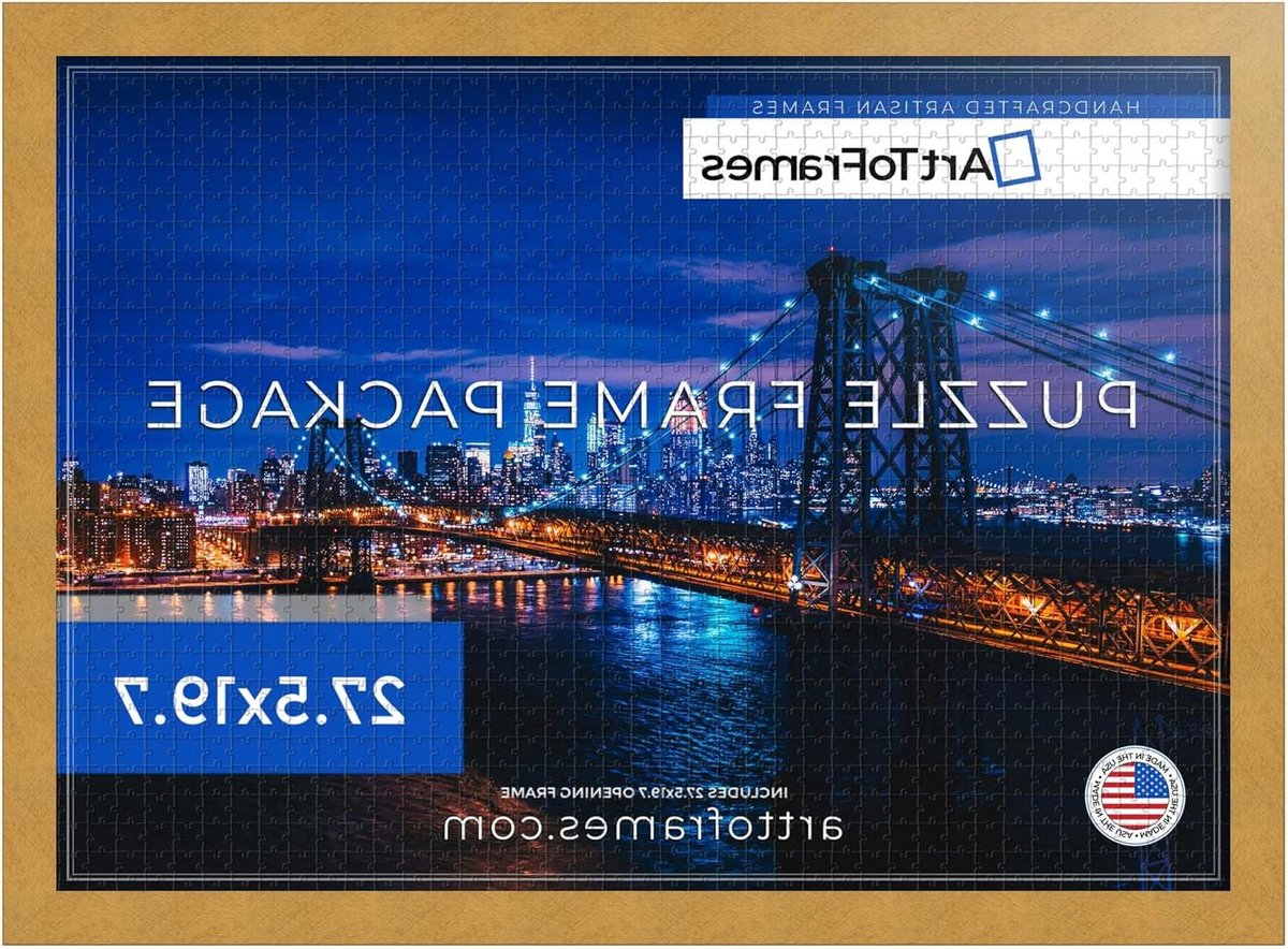 Puzzellijst - Legpuzzel lijst - Muurdecoratie - Klassiek Goud Design - 27.5 x 19.7 Inch - Goud