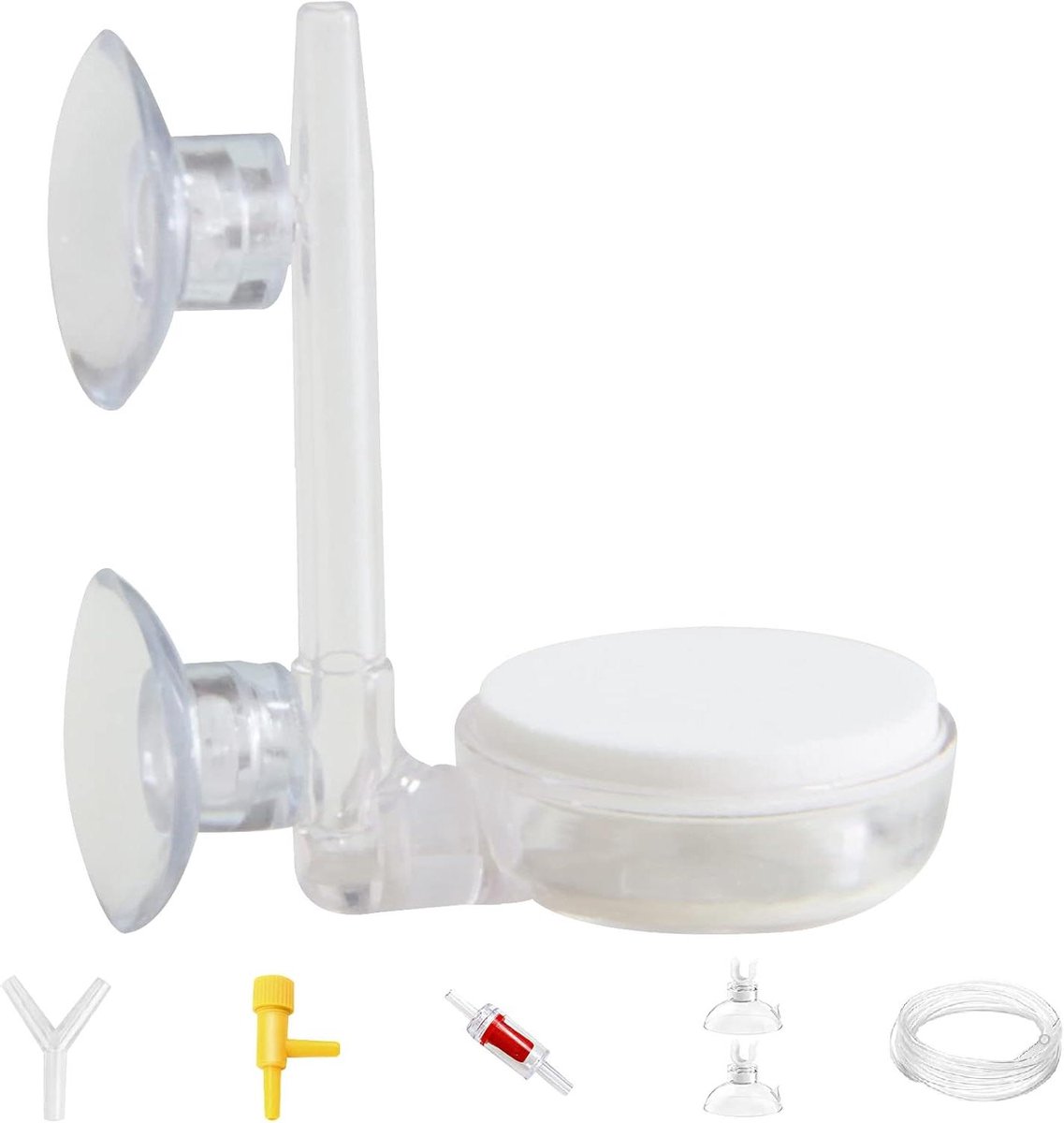 Aquarium Luchtsteen Set - Nano Belsteen Bubbler - Zuurstof Verrijking - Fijne Belletjes - 3.8 x 6.5 x 7.0 cm