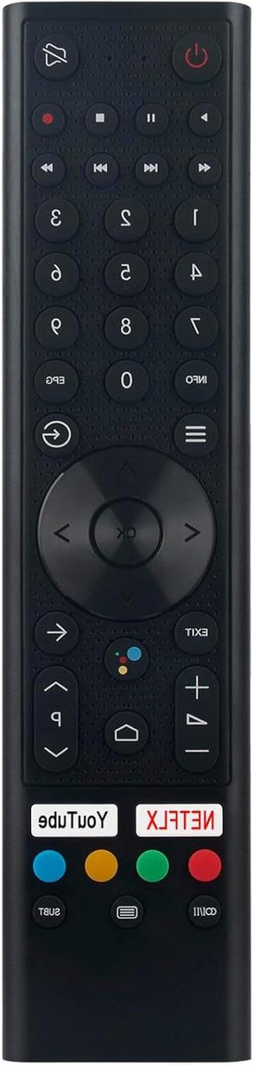 Spraak Afstandsbediening - Universele Afstandsbediening - TV Bediening - Ergonomisch Ontwerp - 17 x 5 x 1 cm - Zwart