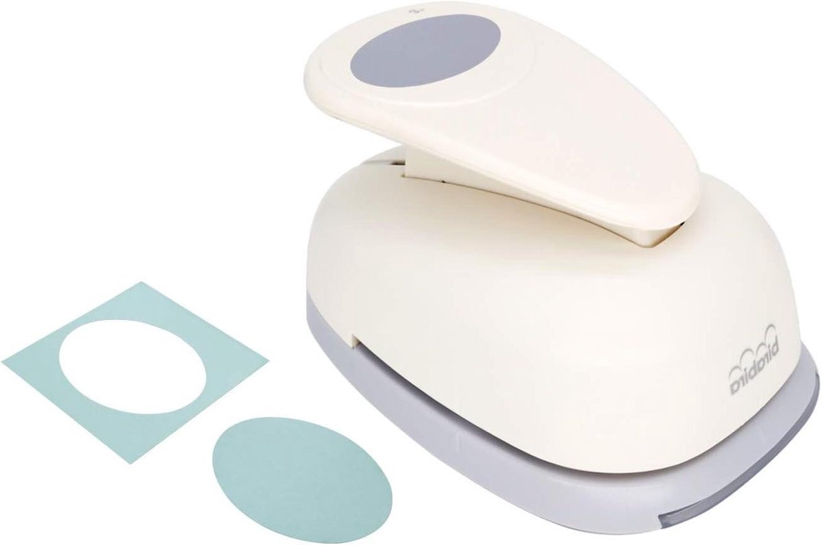 Ovale Vorm Punch - Paasei Stans - Papier Knutselen - Compact Ontwerp - 7.6 cm - Zilver