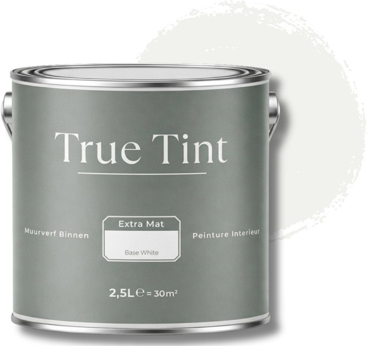 True Tint Muurverf Mat - Neutral White - 2,5 L - The Japandi Collection - Witte Matte Muurverf - Rendement 30m² - Mengverf