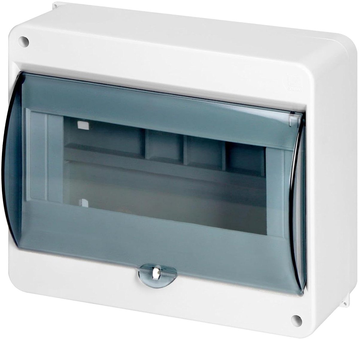 Modulaire Opbouwbehuizing - Verdeel kast - Elektrische Installatie - Met Rookglas - 8 Modules - Wit