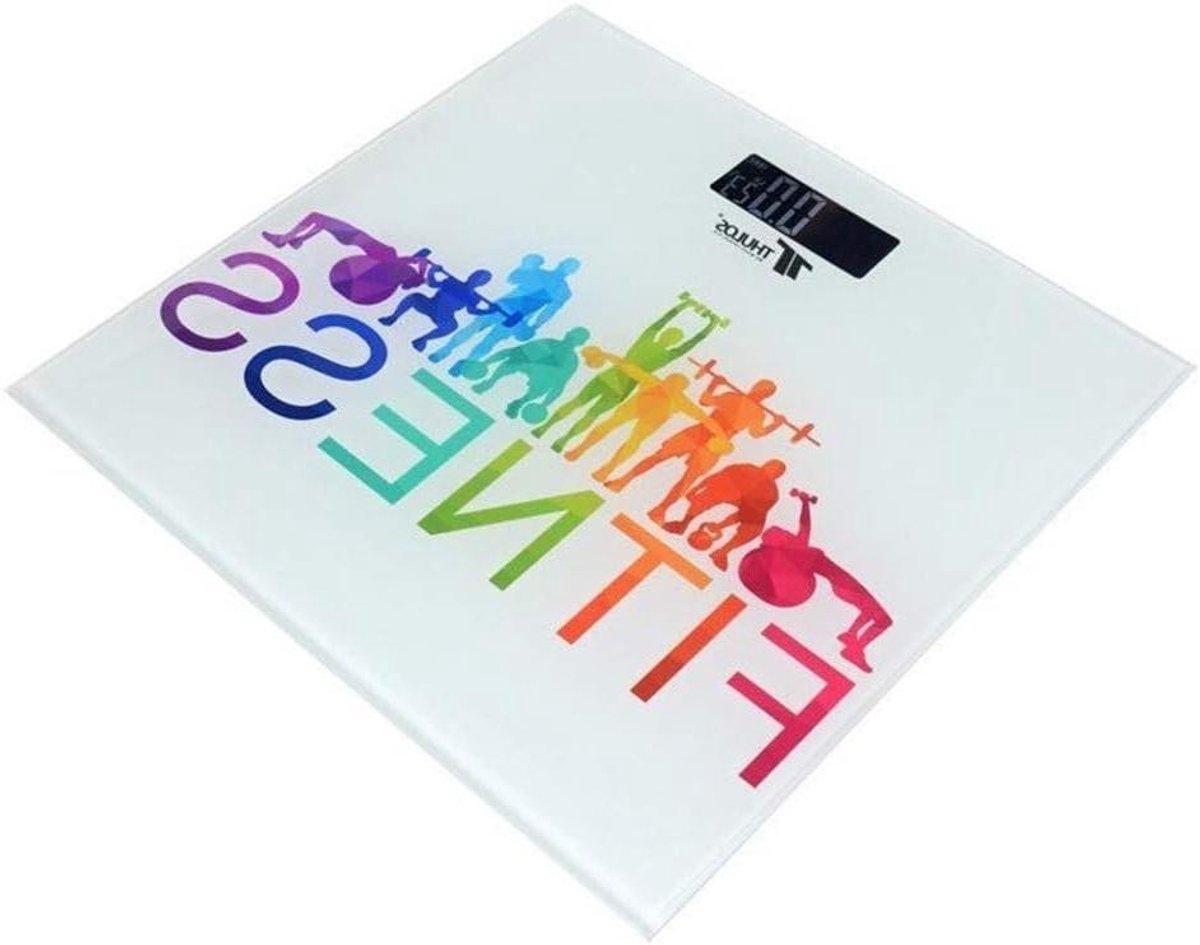 Digitale Personenweegschaal - Badkamerweegschaal Precisie - Gezondheid Monitoren - Extra Plat Glas - 180 kg Capaciteit - Zilver