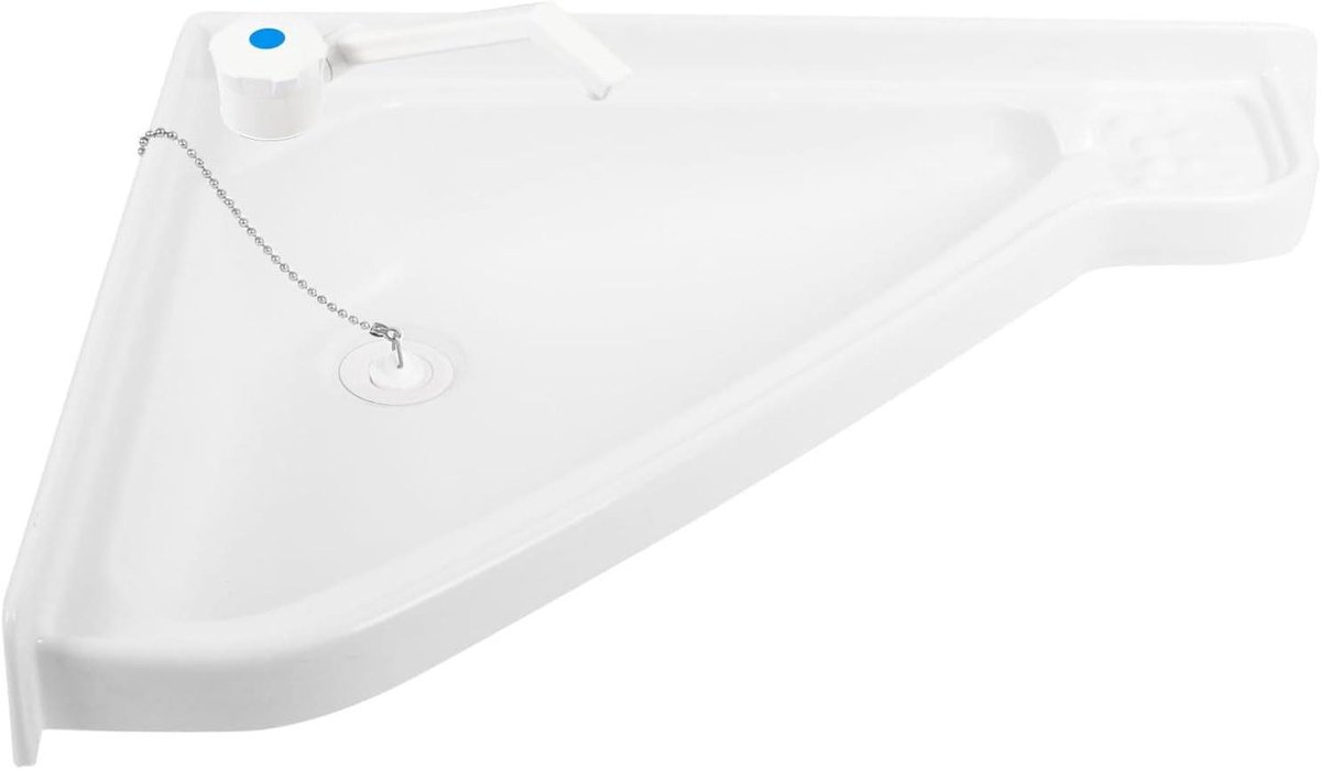 Hoekwastafel Klein - Wastafel Camper - Ruimte Besparen - Onbreekbare ABS Kunststof - 415 x 35 x 6 cm - Wit