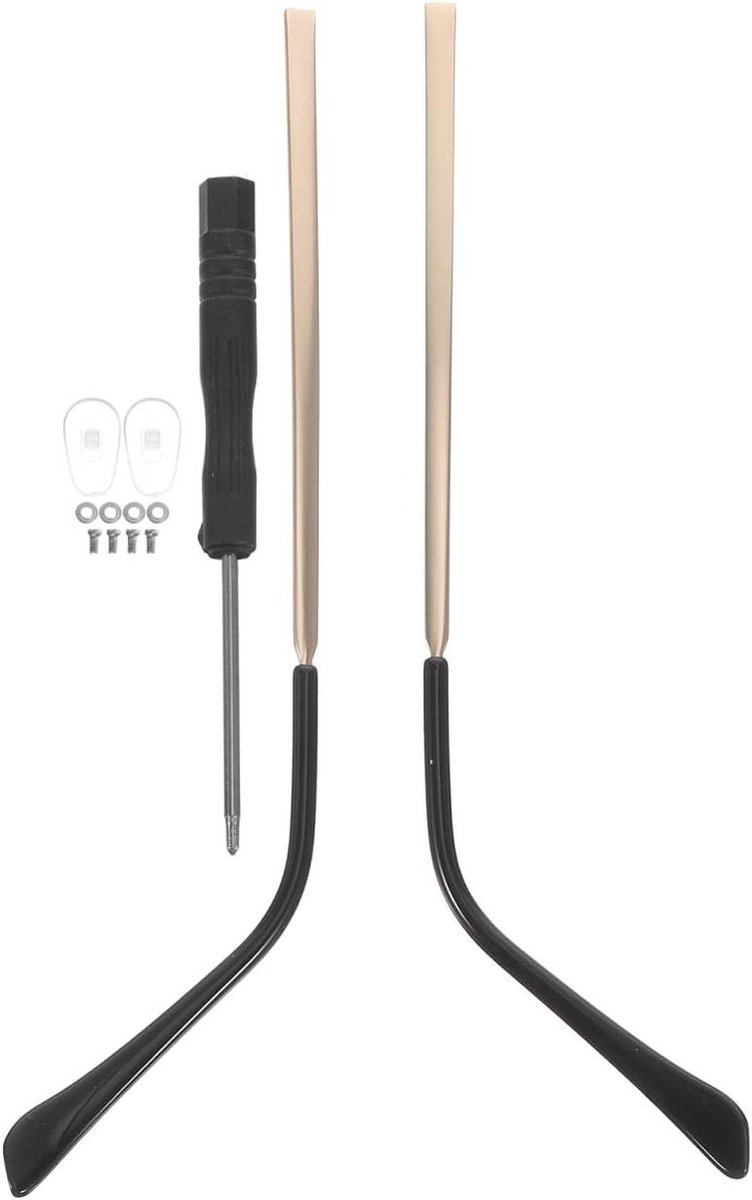 Brilpoten Vervangingsset - Bril Reparatie - Bril Repareren - Universele Pasvorm - 136 mm - Goud