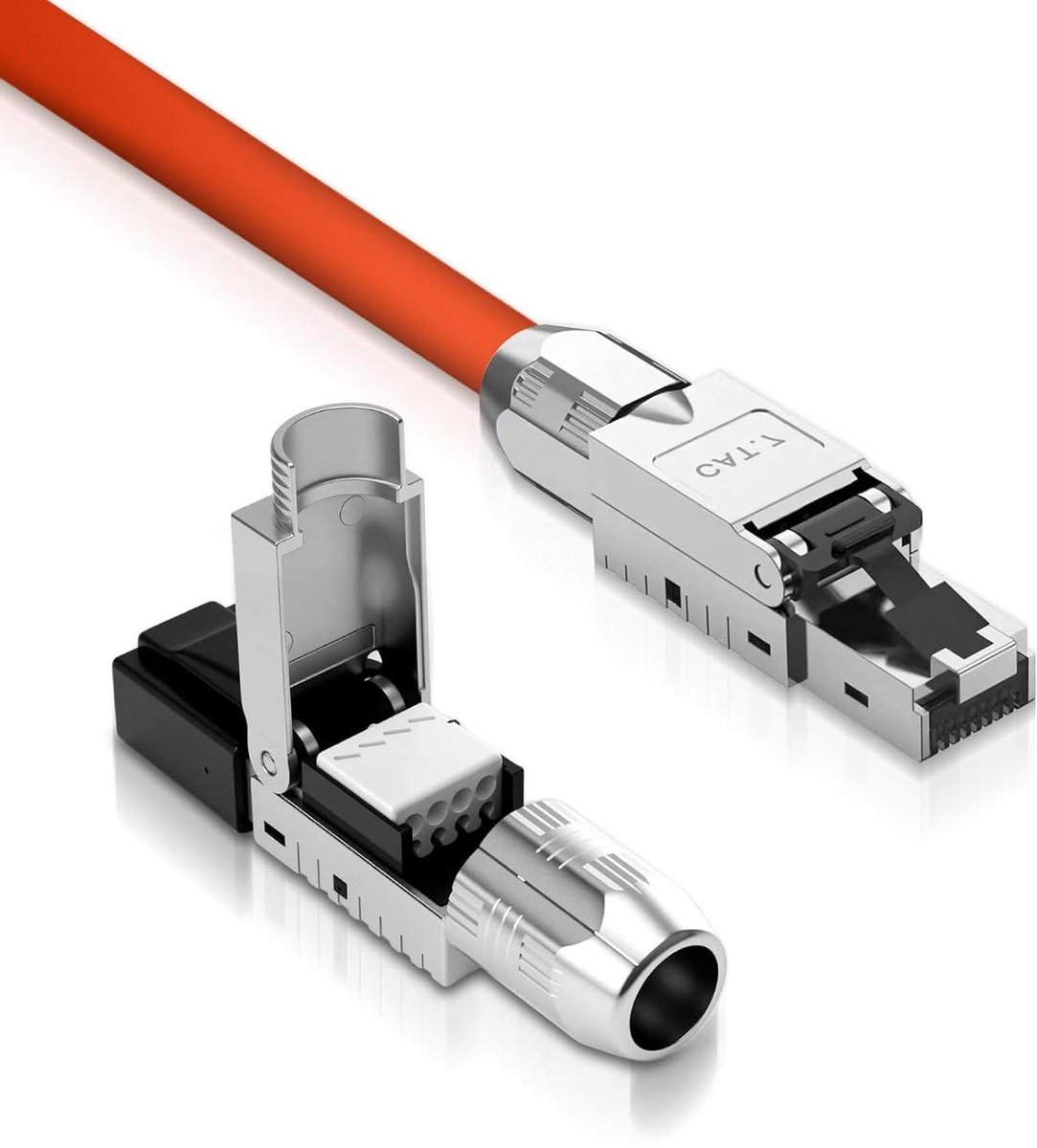 Netwerkstekkers RJ45 - LAN Connectoren - Snel Monteren - Gereedschapsloos Installeren - CAT 7 - Metaal