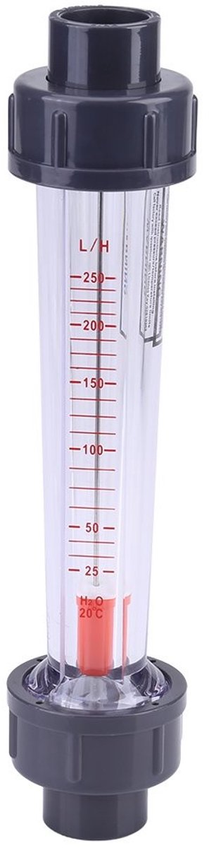 aladdien - Water flow meter - Instantane doorstroming - Hoogwaardige plastic - 25-250L/H - Geschikt voor diverse industrieën - Ideaal voor vloeistof..