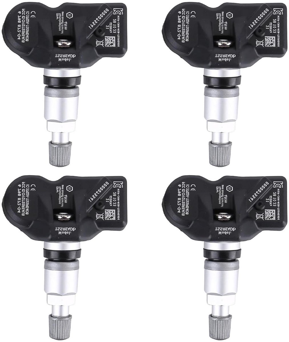 Bandenspanningssensoren - TPMS sensoren - Veilig Rijden - Stabiele Prestaties - 4 Stuks - Zwart