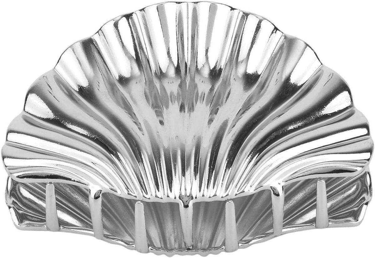 Stijlvolle Haarspeld met Schelp Motief, Kleine Zilveren Metalen Haarclip als Accessoire voor Vrouwen, Geschikt voor Alle Haartypes en Gelegenheden