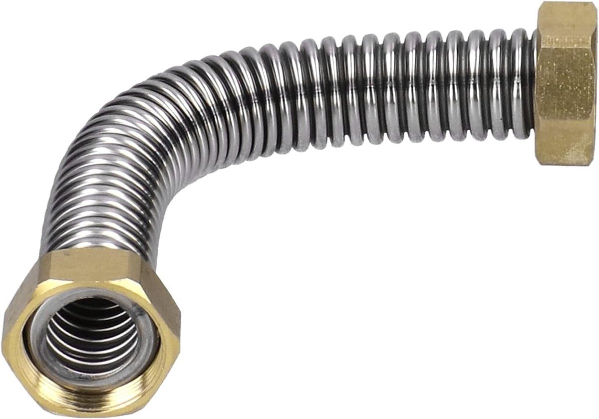 Flexibele RVS Golfslang voor Ketelaansluiting, G3/4 Mannetje, Duurzaam en Hittebestendig Accessoire