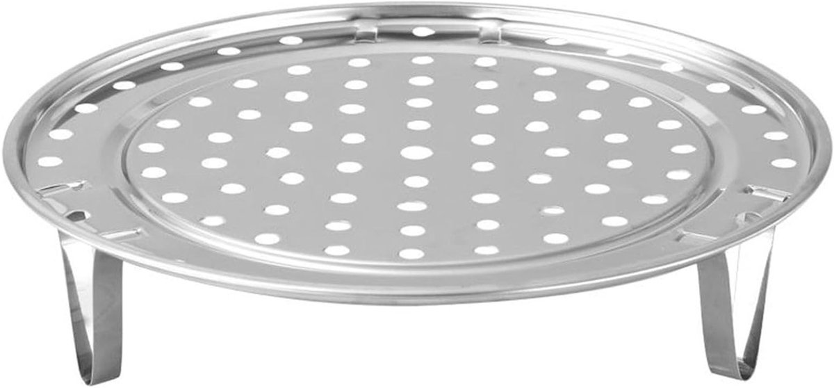 RVS Stoomrek voor Stoompan, Ideaal voor Stomen van Groenten, Vis en Brood, 20 cm