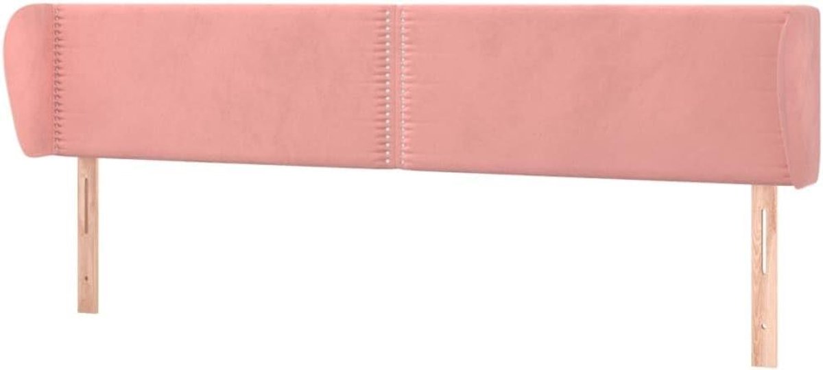 Hoofdbord met randen - Bedhoofd - Bedcompletering - In hoogte verstelbaar - 183 x 23 x 78/88 cm - Roze