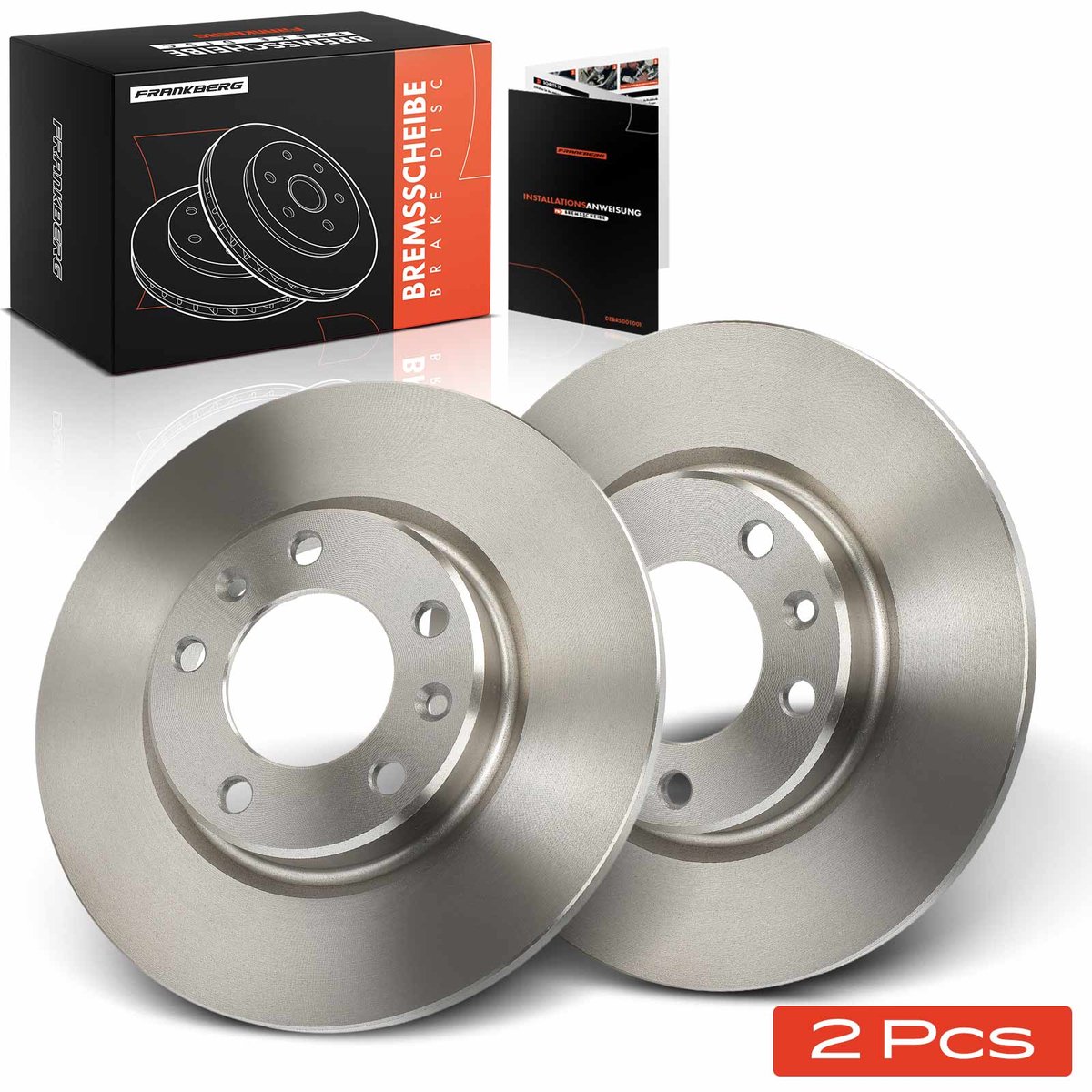 Frankberg 2x Remschijven Achteras voor Citroën