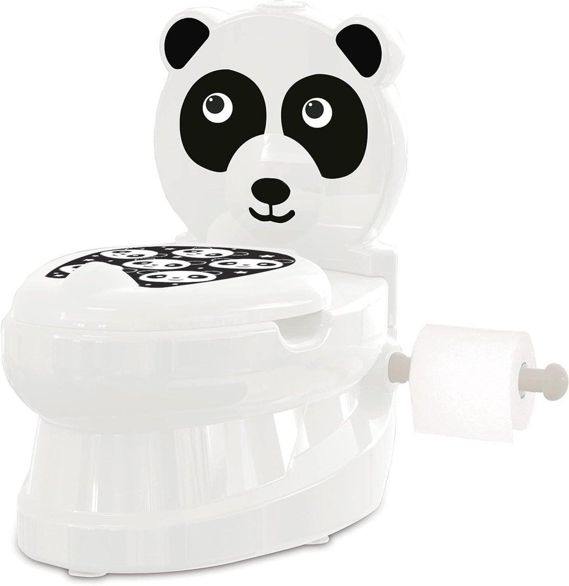 Kinder Toilet Trainer - Potje met Geluid - Zindelijkheidstraining - Met Spoelgeluid - 21.5 cm Zithoogte - Wit