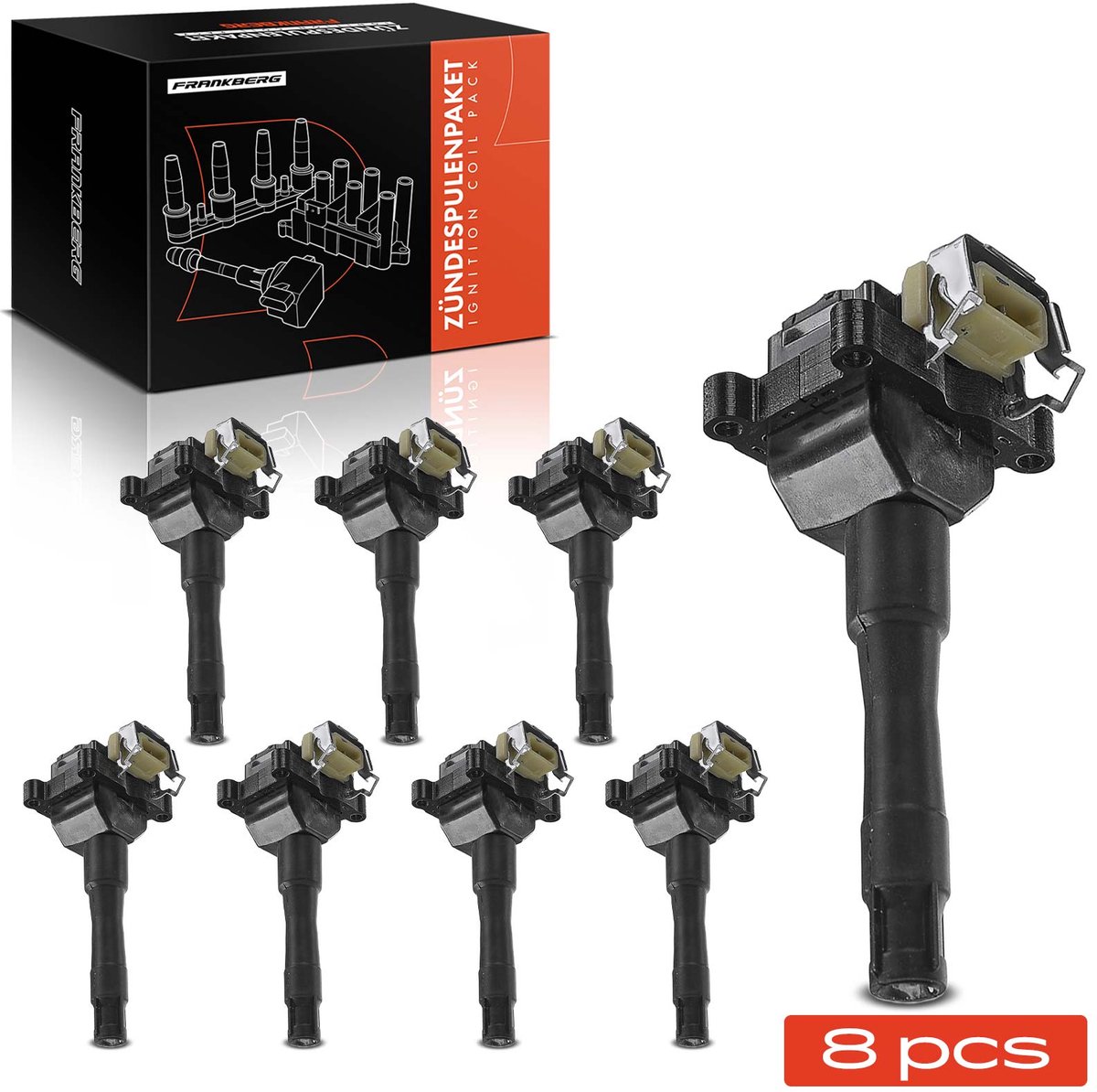 Frankberg 8x Ontstekingsmodule Bougie voor BMW E36 E34 E32 E38 E31