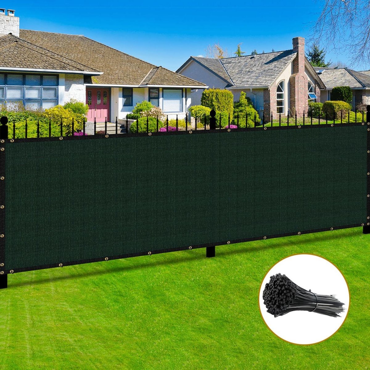 Privacy Scherm Tuin - Balkon Afscherming - Privacy Vergroten - UV-bestendig HDPE - 1219 x 244 meter - Groen