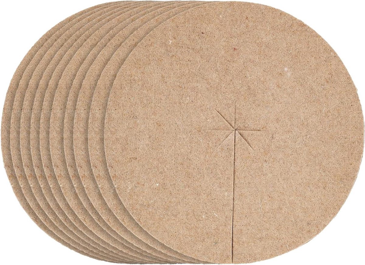 Plamuurschijven - Bodembescherming schijven - Planten beschermen - Biologisch afbreekbaar materiaal - 30 cm 10 stuks - Bruin