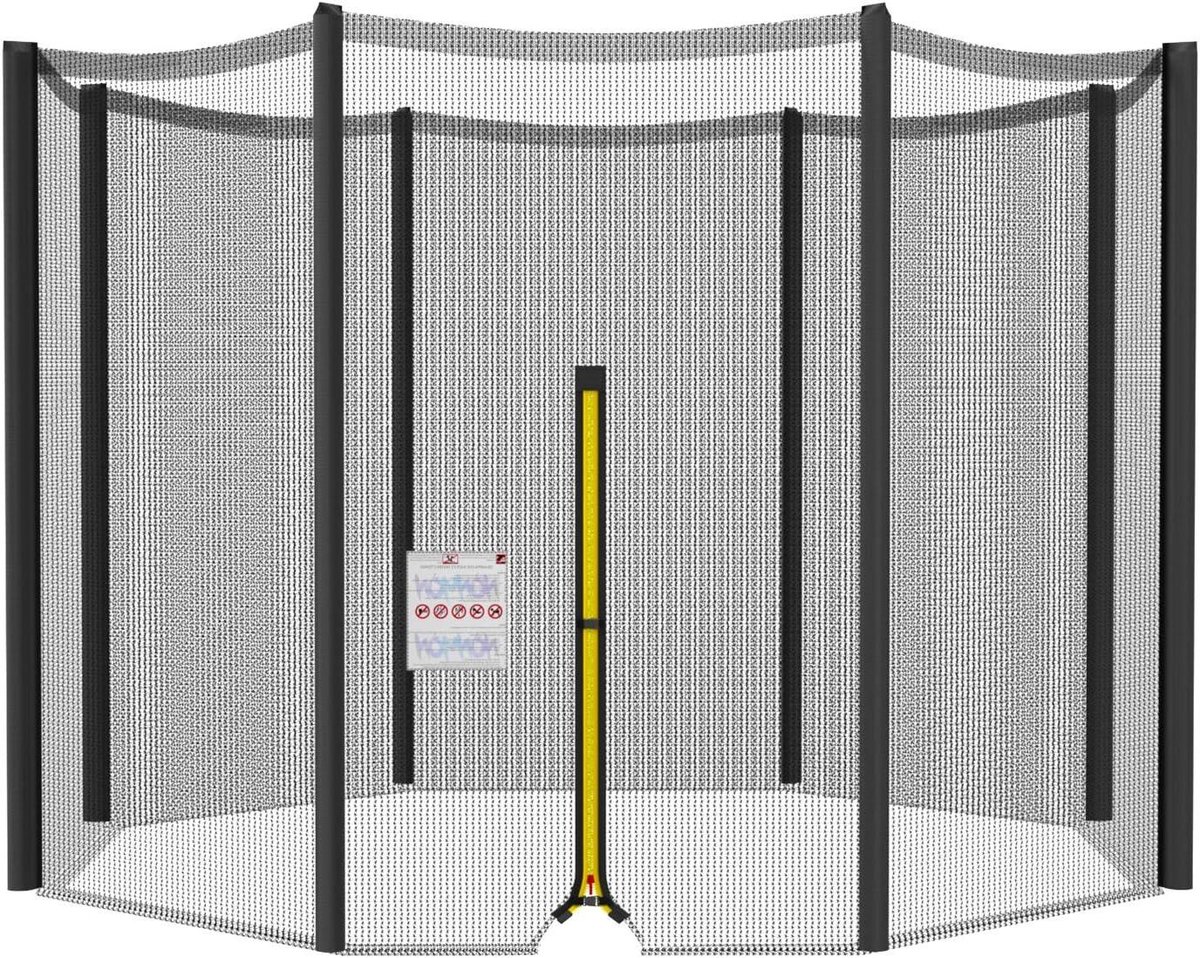Trampoline Vervangingsnet - Veiligheidsnet Trampoline - Trampoline Veiligheid - UV-bestendig Scheurbestendig - 244cm 305cm 366cm 427cm - Zwart