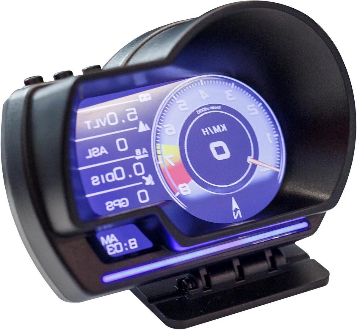 Digitaal Instrumentenpaneel - Head-up display OBDII - Voertuiggegevens Monitoren - Zeven weergavemodi - 137 x 109 x 89 cm - Zwart