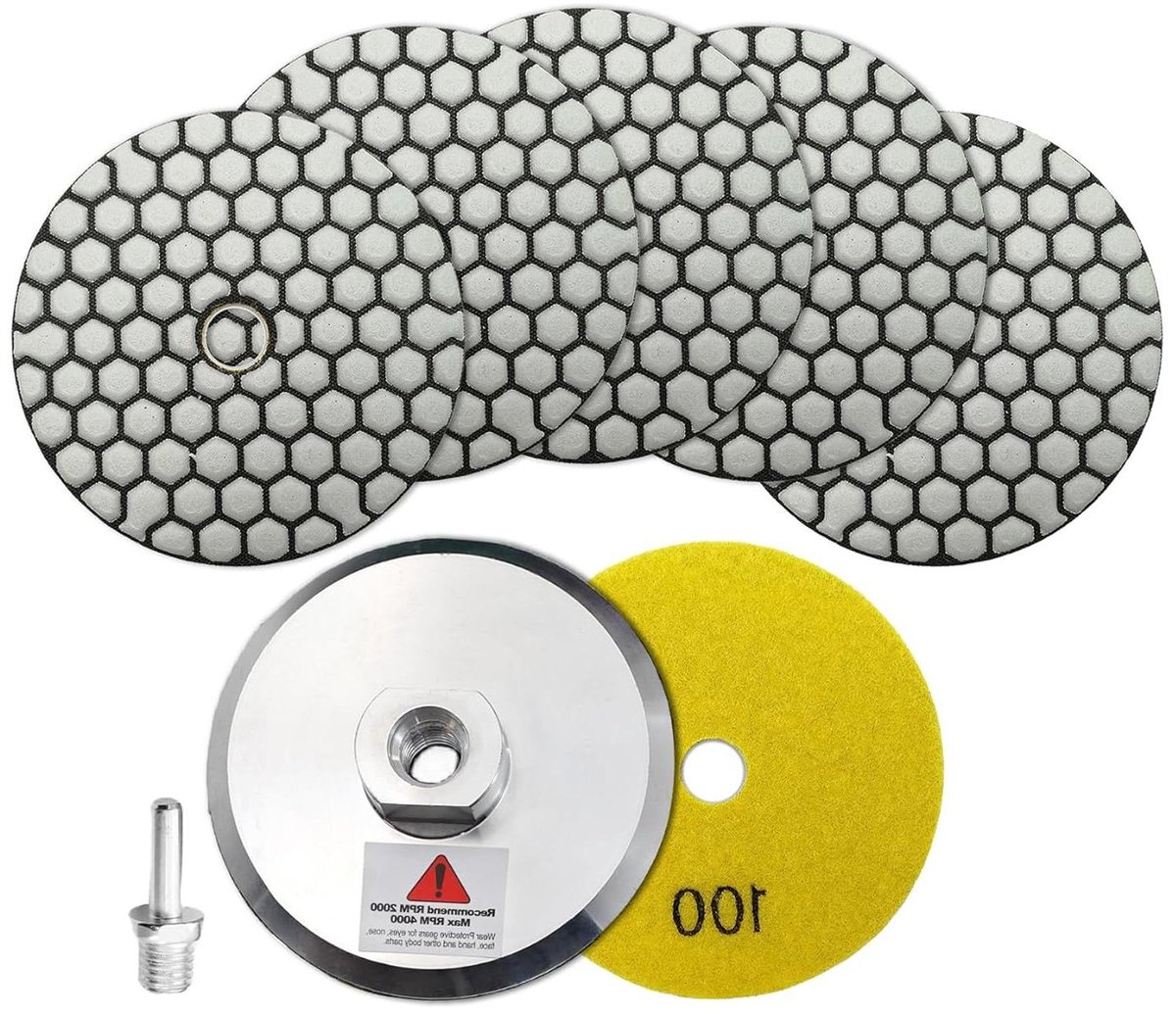 Diamant Polijstpads - Schuurschijven Beton - Steen Afwerken - Droge Polijsttechniek - 100 mm Diameter - Grijs