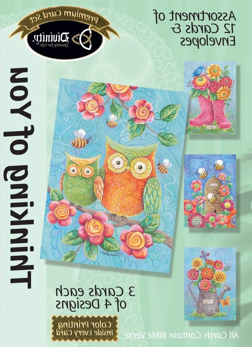 Wenskaarten Assortiment - Kaarten Set - Geloof Tonen - Met Schrift en Bericht - 12 Stuks - Multicolor