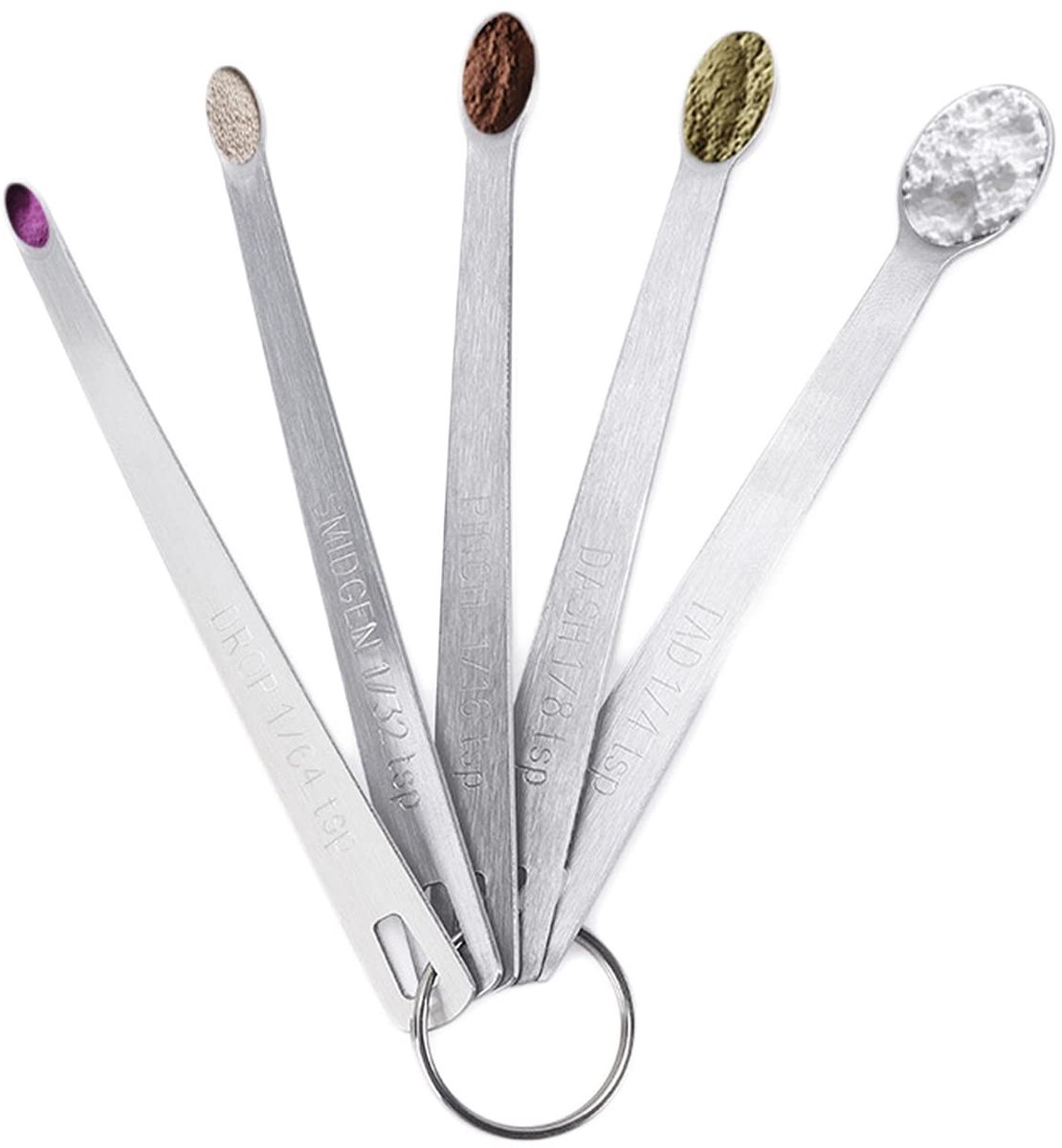 aladdien - Maatlepels voor de keuken - Mini-maatlepels set - Duurzaam roestvrij staal - Keukenaccessoires - Perfect voor koken en bakken - Handig vo..