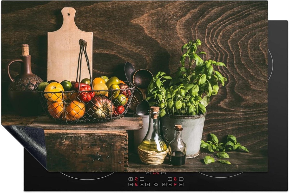 Inductie Beschermer - Kookplaat Afdekplaat - Extra Werkruimte Creëren - Unieke Foto Print - 81x52 cm - Stilleven
