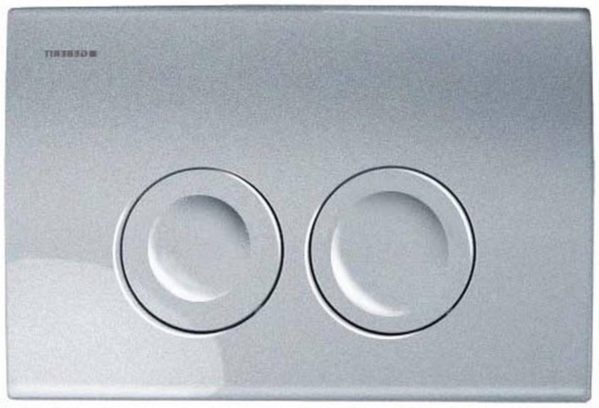 Bedieningsplaat Toilet - Spoelplaat Plaat - Toilet Spoelen - Twee Hoeveelheden - 295 x 45 x 18 cm - Glans Verchroomd