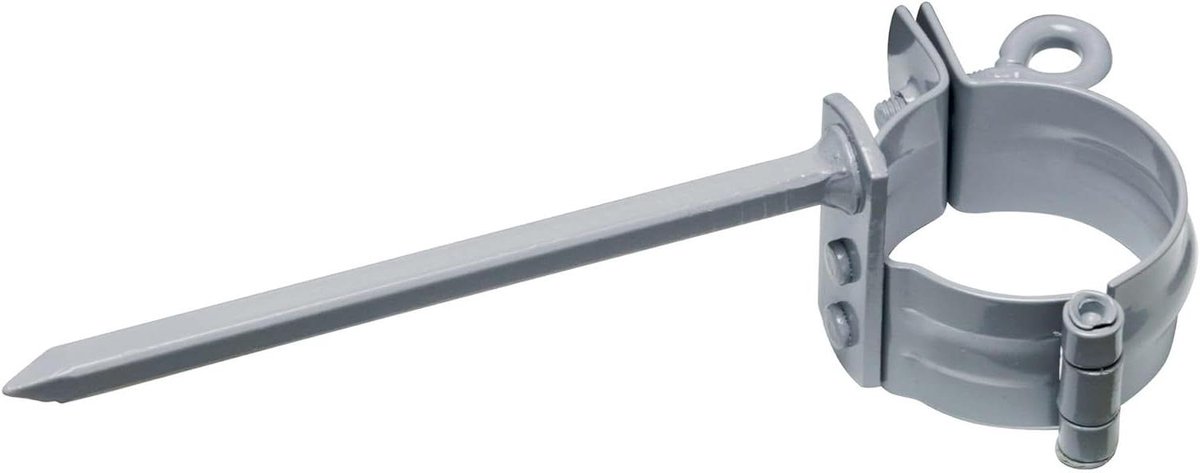 Pijpklem met slagpen - Regenpijp klem - Regenpijp bevestigen - Slagpin voor variabele afstand - 110 mm DN 100 - Grijs