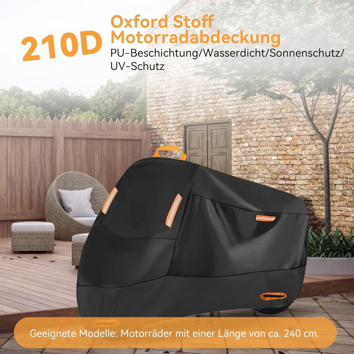 Waterdichte Motorfiets Afdekhoes - 210D Oxford Stof - Scooter & Motor Dekzeil Bescherming