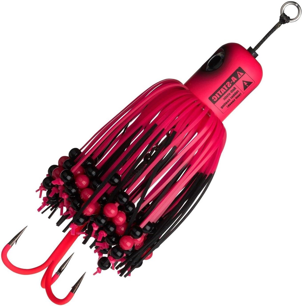 Clonk Teaser - Aas Lokaas - Vissen op meerval - A-statische rubberen kop - 100g - Fluo Roze