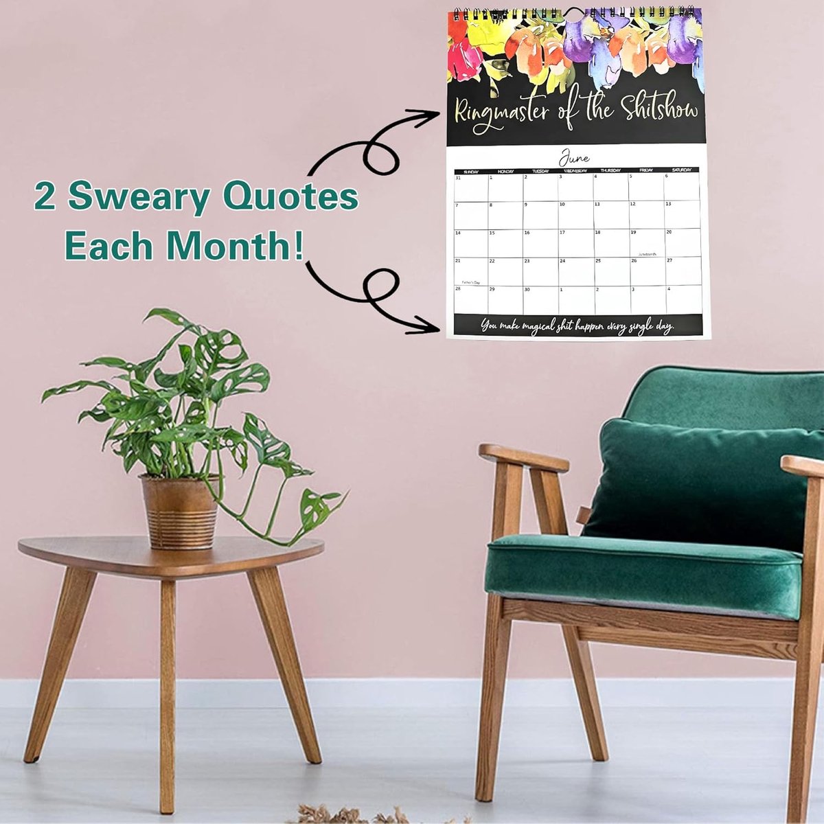 2024 Kalender Vrouwen - Maandelijkse Planner - Grappige Cadeau Idee - Vloekige Kalender - 21.6 x 28 cm - Multicolor — cadeau in Kalenders & Planners - foto 5