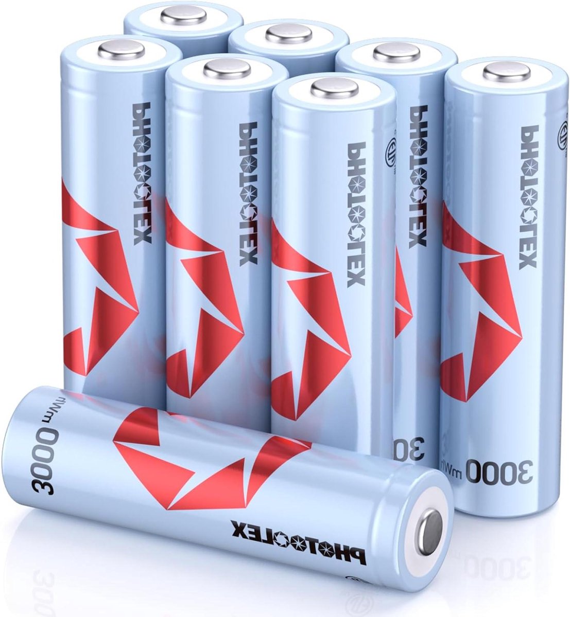 Oplaadbare AA Batterijen - Lithium Batterijen - Energie Voor Apparaten - Hoge Capaciteit 3000mWh - 8 Stuks - Niet Van Toepassing