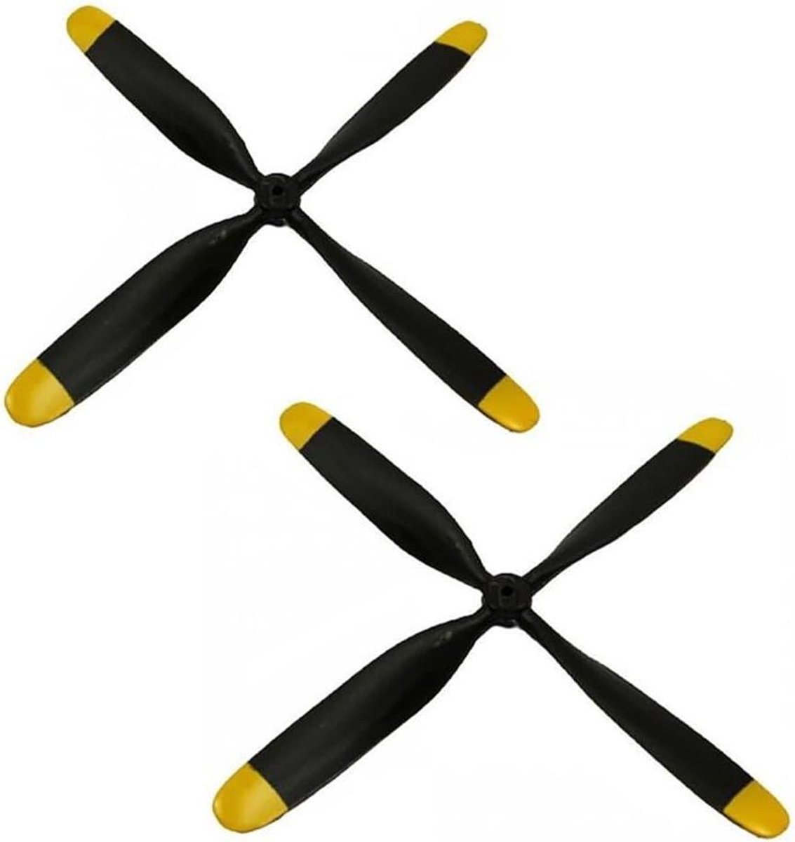 RC Vliegtuig Propellers - Vliegtuig Onderdelen - RC Vliegen - Vier Bladen - 2 Stuks - Geel