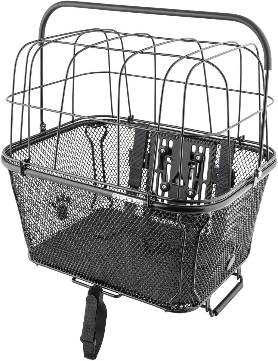 Fietsmand Huisdier - Dierenmand Fiets - Vervoer Huisdier - Huisdiervriendelijke Koepel - 43 x 41 x 30 cm - Zwart