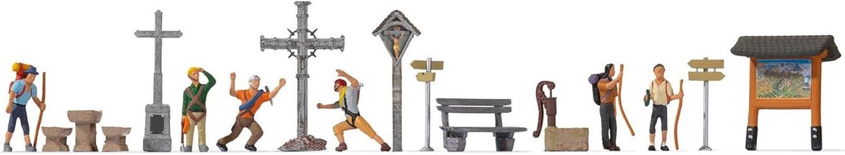 Figuurthemawereld In Den Bergen - Miniatuur Figuren Landschap - Landschap Levendiger Maken - Herplaatsbare Figuren - 1 Aantal - Meervoudig