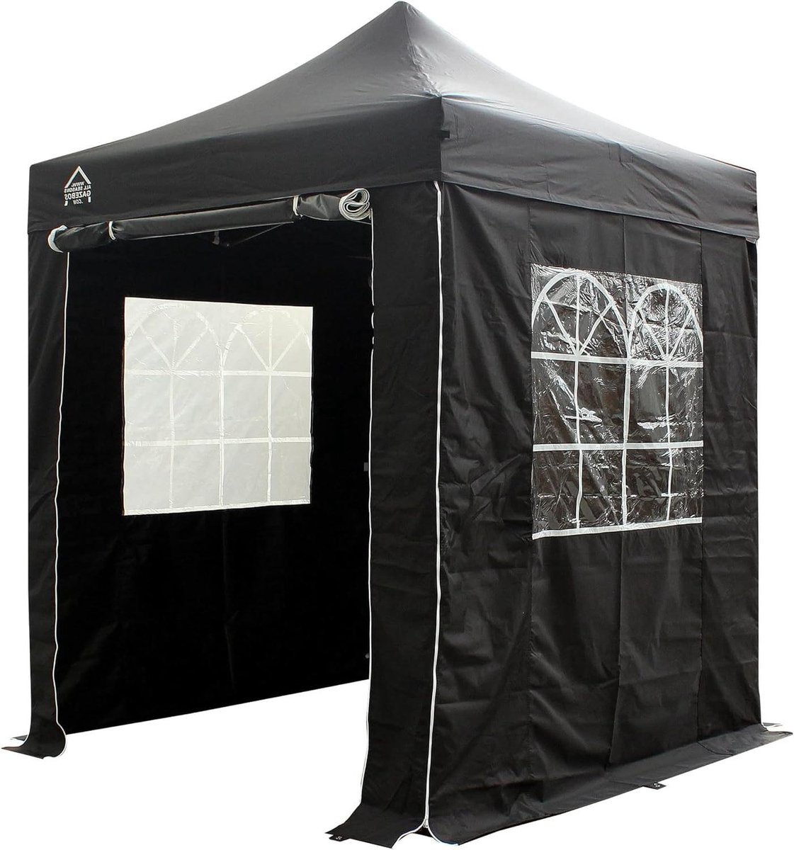 Pop-up Gazebo - Feesttent Paviljoen - Buitenfeesten Organiseren - Volledig Waterdicht - 2x2 Meter - Zwart