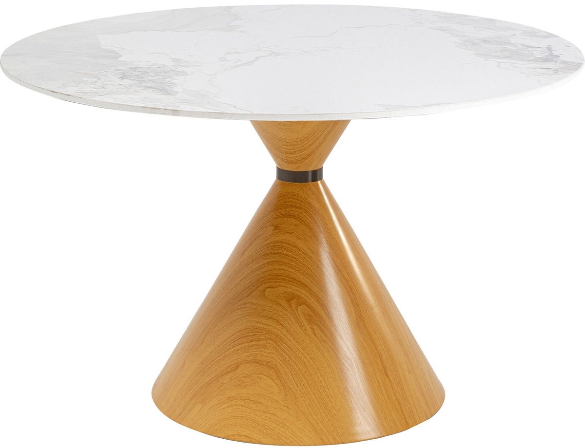 Eettafel Cono Ø120cm keramiek eik Kare Design