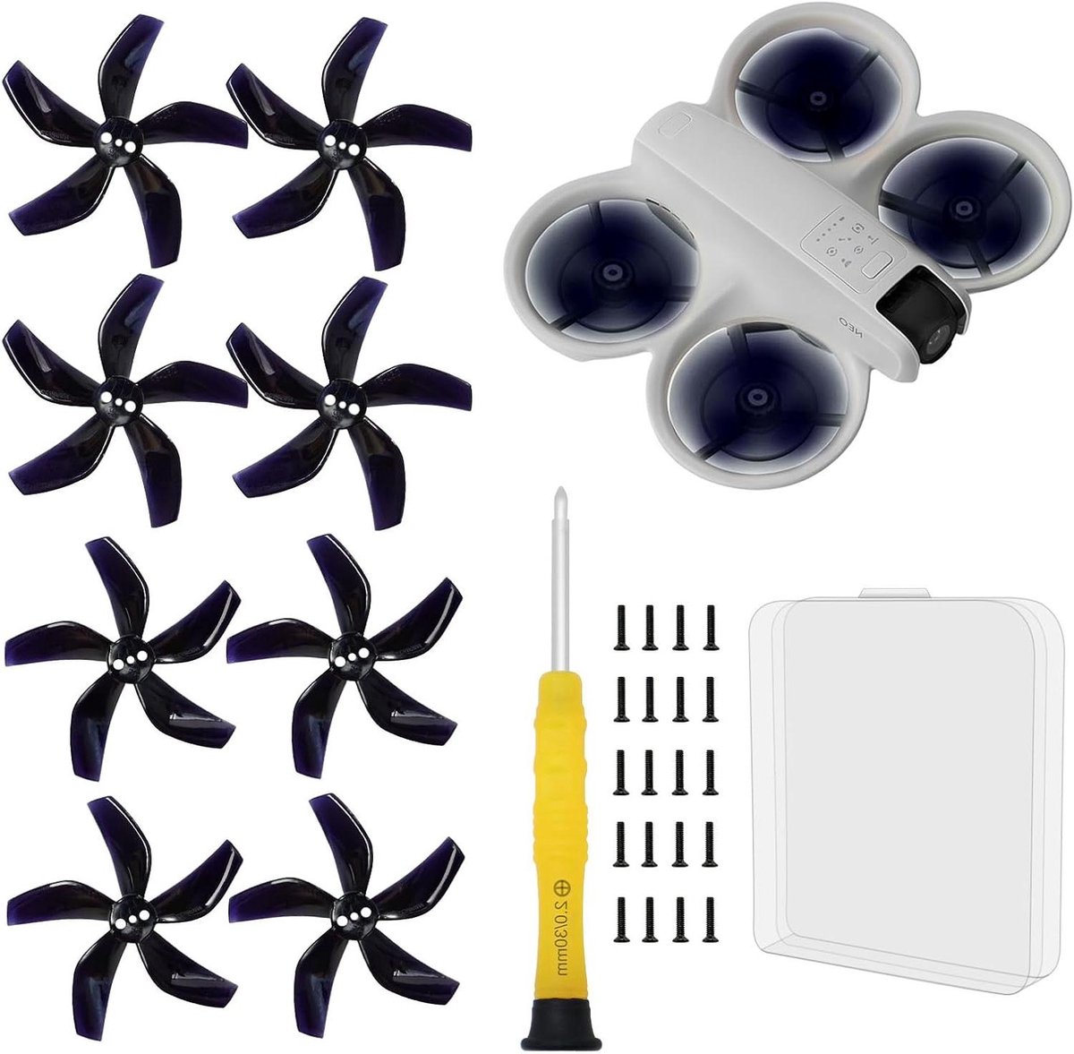 Drone Propellers - Vervangende Vleugels - Stille Vlucht - Ruisonderdrukking - 8 Stuks - Zwart