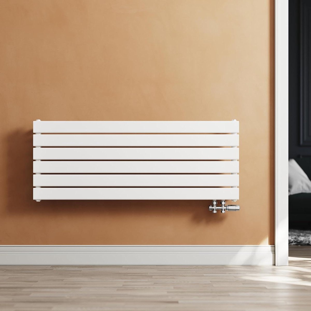 Paneelradiator Horizontaal - Verwarmingspaneel Badkamer - Ruimte Verwarmen - Hoogwaardig Staal - 465 x 1200 mm - Wit