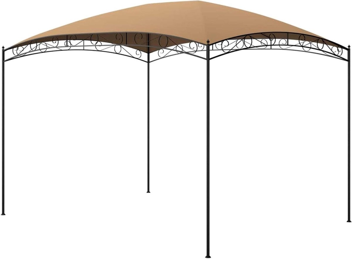 Tuinpaviljoen - Feesttent Buiten - Buitenfeesten Organiseren - Waterbestendig Dak - 3 x 4 meter - Taupe