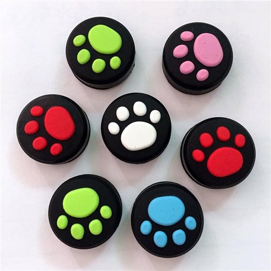Controller Thumbstick Grips - Joystick Caps - Bescherming Joystick - Leuke Kat Poot Klauw - 65 mm Hoogte - Wit — afbeelding 2