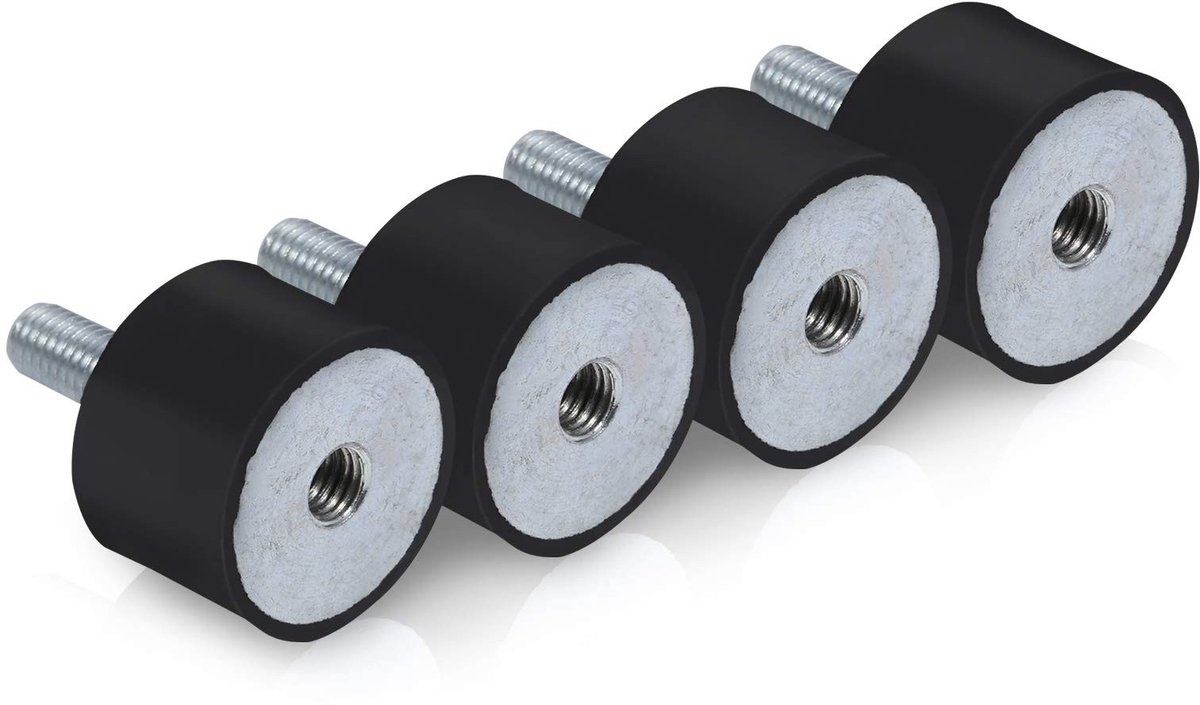 aladdien - Rubberen buffers - Trillingsdempers - Geschikt voor auto en boot - Anti-vibratie silentblock - 4 stuks - Rubber-metalen dempers