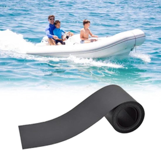 Boot Reparatie Patch - PVC Herstel Kit - Watersport Onderhoud - Waterdicht en Verdikkend - 5 x 100 cm - Zwart van Merkloos — afbeelding 4